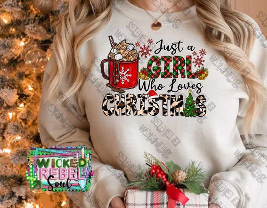 Just A Girl Who Loves Christmas - DTF TRANSFER ONLY (WRS)