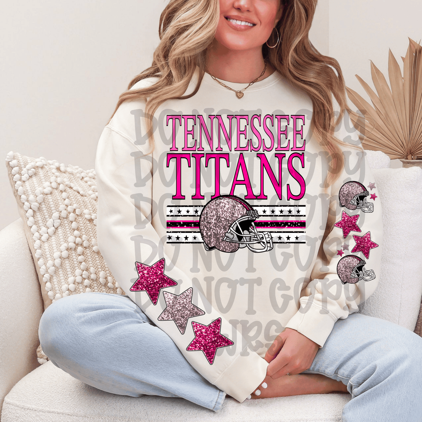 Pink sequin Football Design CHOOSE YOUR TEAM DTF TRANSFER (MMD)