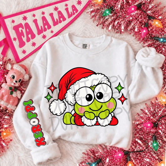 Frog cute Christmas characters DTF Transfer
