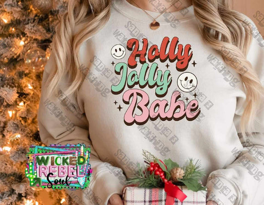 Holly Jolly Babe - DTF TRANSFER ONLY (WRS)