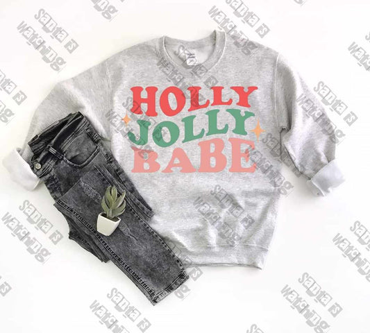 Holly Jolly Babe  - DTF TRANSFER ONLY (WRS)