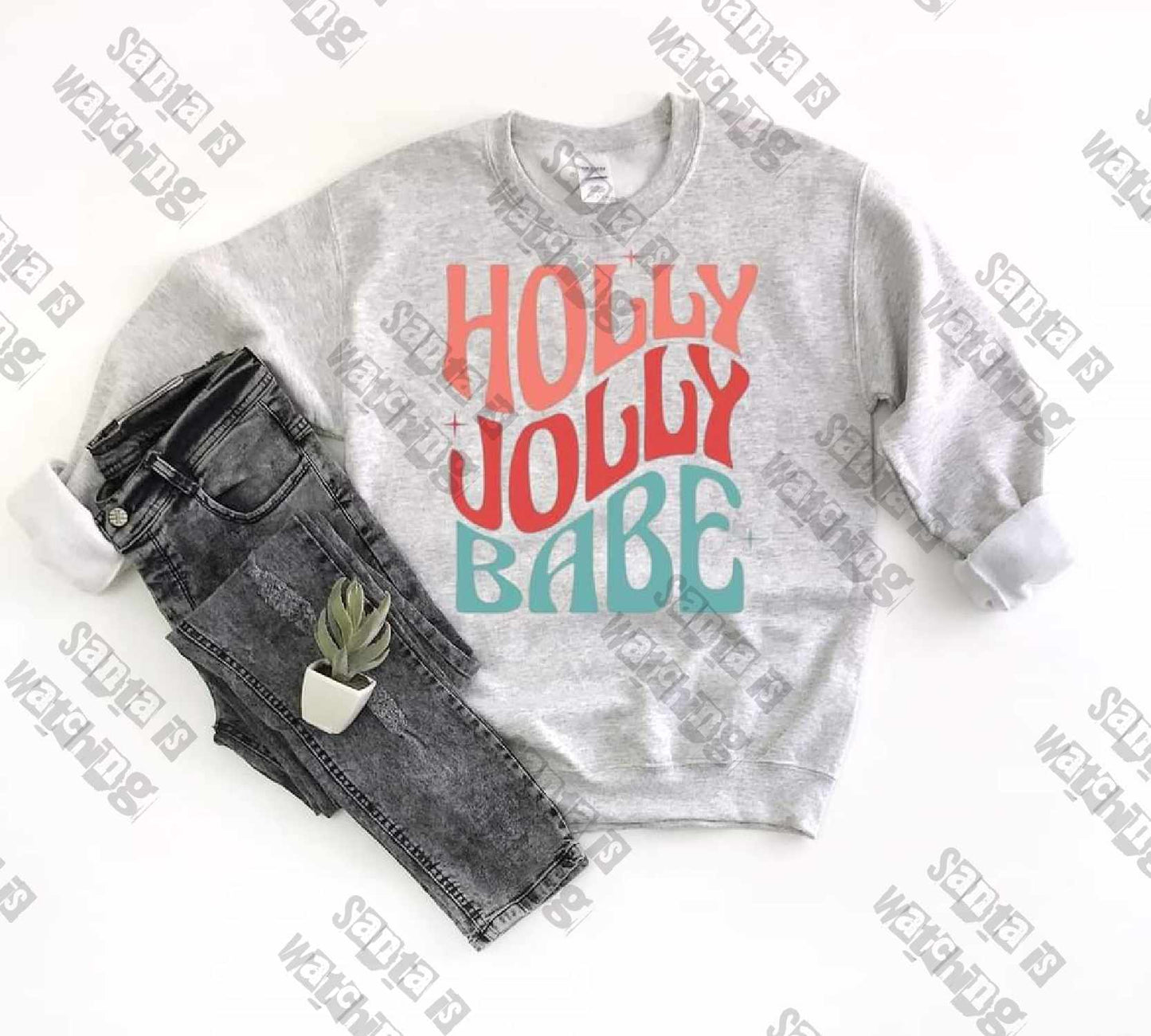 Holly Jolly Babe  - DTF TRANSFER ONLY (WRS)
