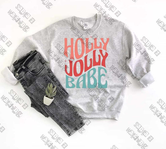 Holly Jolly Babe  - DTF TRANSFER ONLY (WRS)