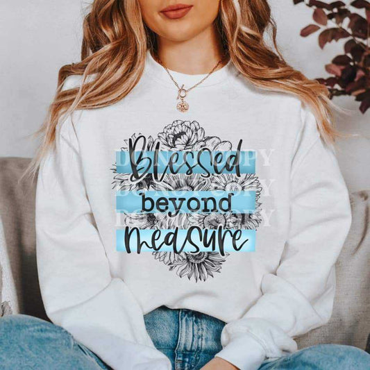 Blessed Beyond Measure Blue - DTF TRANSFER ONLY (TED)