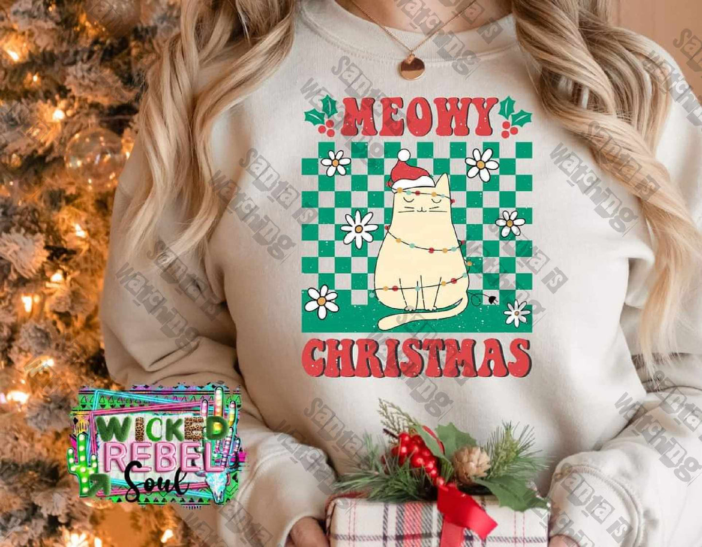 Meowy Christmas - DTF TRANSFER ONLY (WRS)
