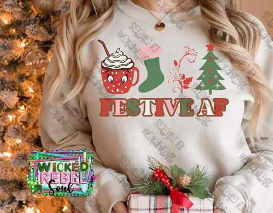 Festive AF - DTF TRANSFER ONLY (WRS)