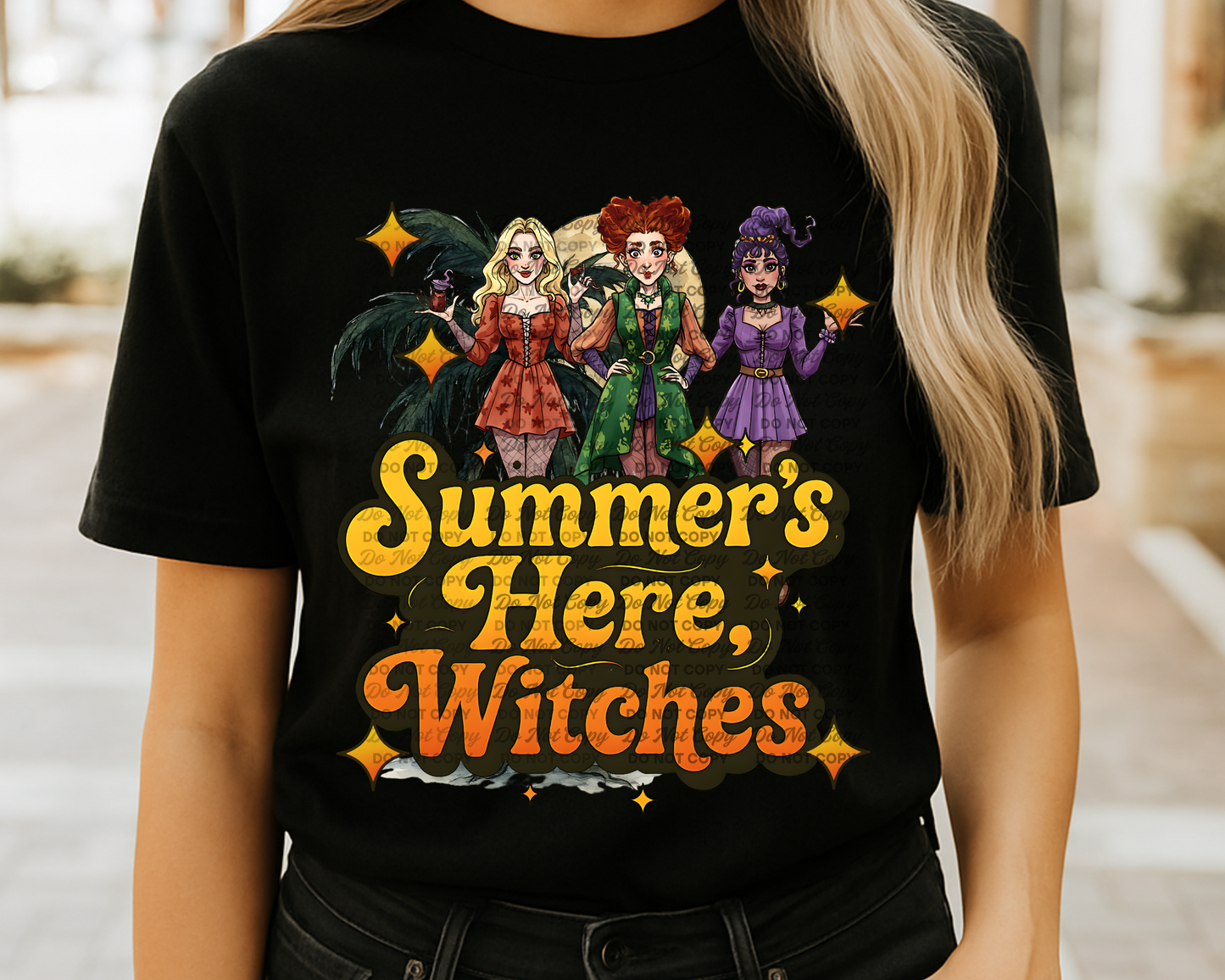 Summer's Here Witches (HP) - DTF TRANSFER (Spooky Summer Collab)