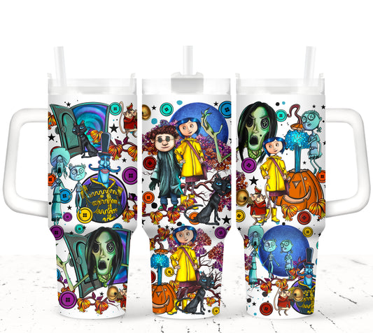 Cora ; UV DTF 40OZ TUMBLER Wrap (top & bottom) Holiday kickoff collab