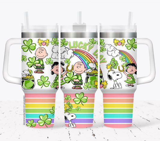 CB Lucky Day ; UV DTF 40OZ TUMBLER Wrap (top & bottom) AGCM