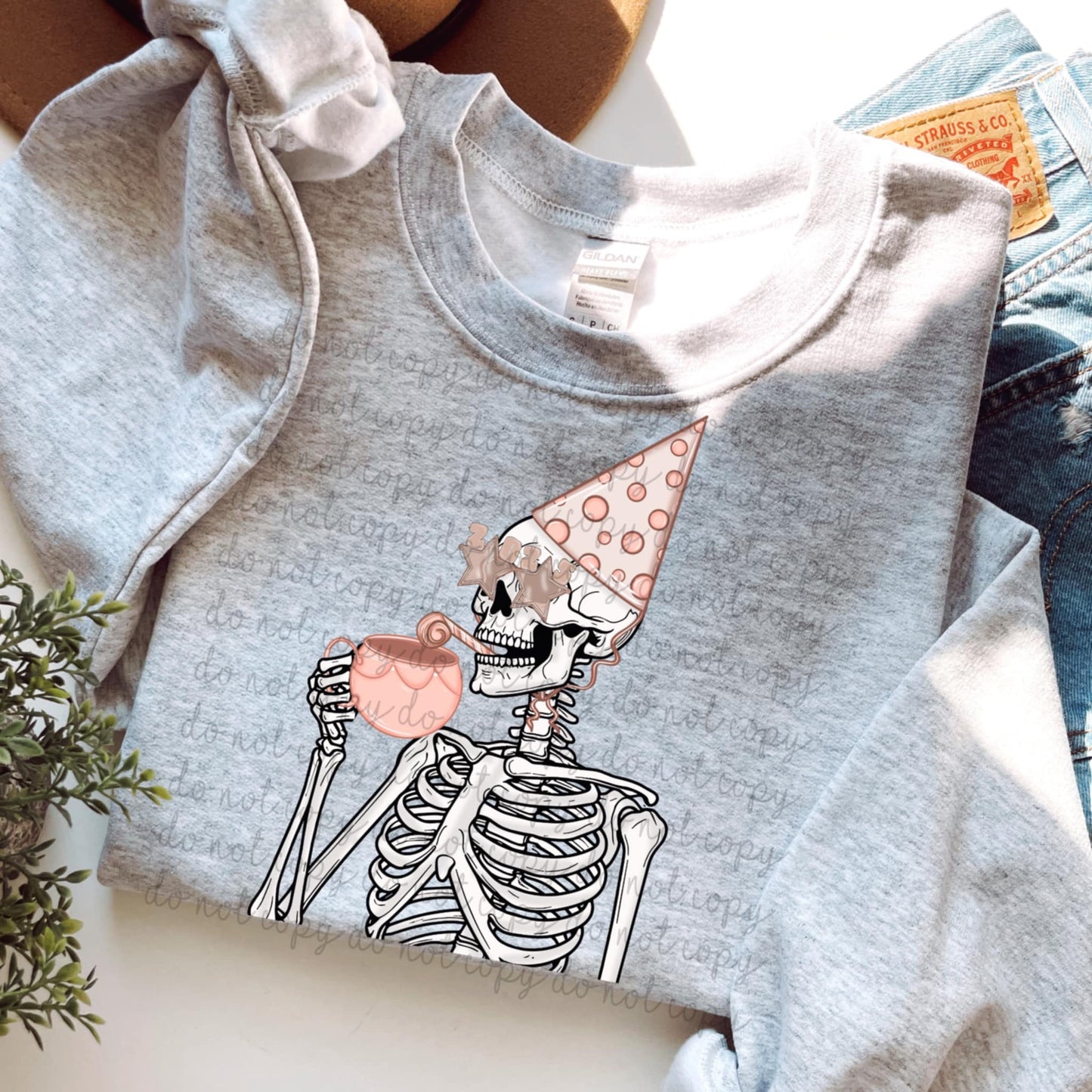 Skeleton new year- DTF TRANSFER (MMDD N24)