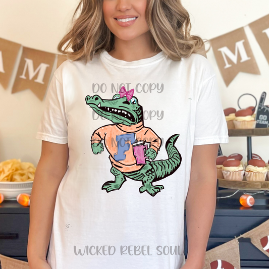 Gators Mascot - DTF TRANSFER (Axis football drop)
