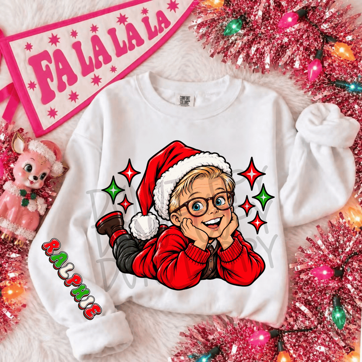 Boy cute Christmas characters DTF Transfer