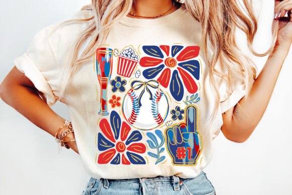 Floral Baseball- DTF TRANSFER (CFD)