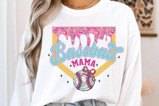 Baseball Mama Drip - DTF TRANSFER (CFD)
