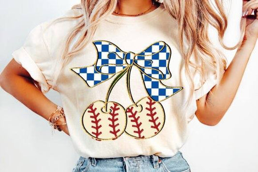 Baseball cherries- DTF TRANSFER (CFD)
