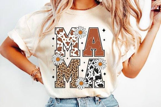 Cow print mama- DTF TRANSFER (CFD)