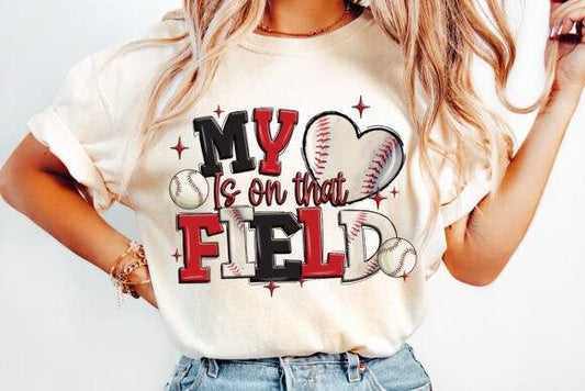 My heart is on that field - DTF TRANSFER (CFD)