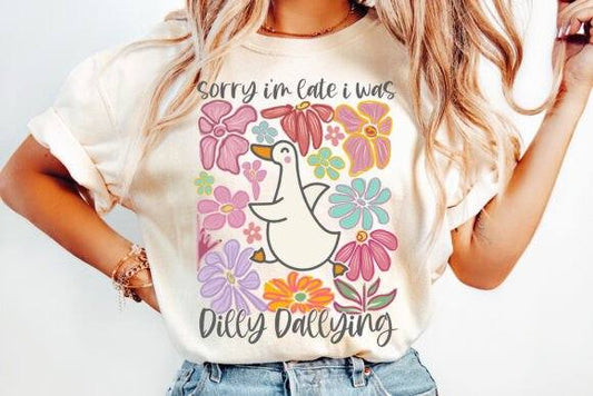 Sorry I'm Late Goose - DTF TRANSFER (CFD)