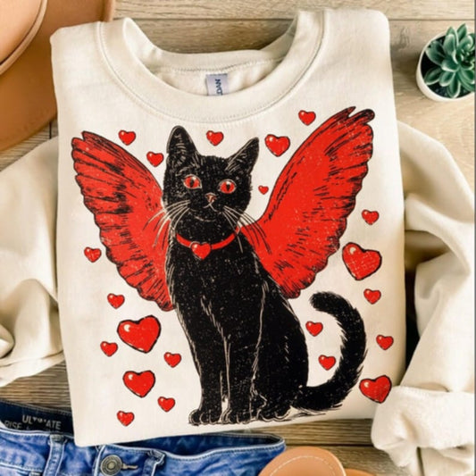 Cat with wings- DTF TRANSFER (ULF)