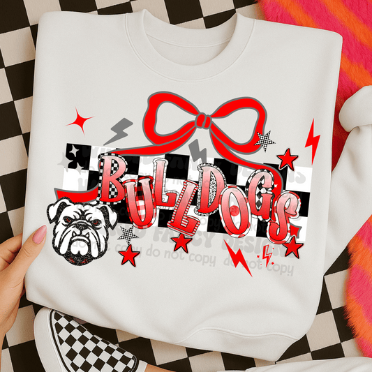 BULLDOGS crazy letters - DTF TRANSFER (WFD)