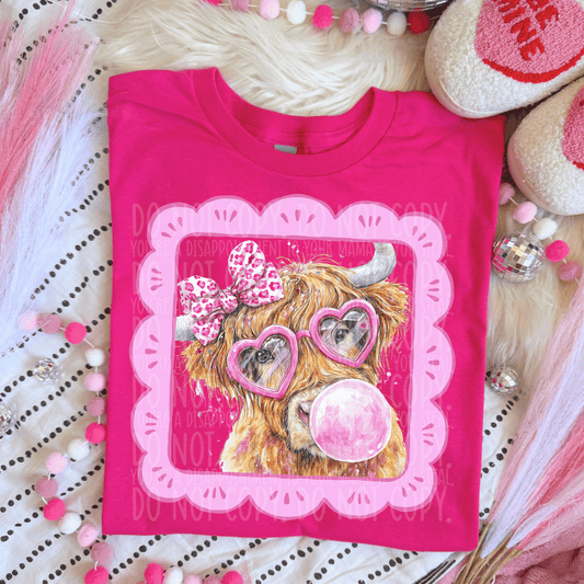 Bubblegum cow - DTF TRANSFER (XOXO Epic Valentine's Collab SYM PD X PVC)