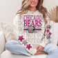 Pink sequin Football Design CHOOSE YOUR TEAM DTF TRANSFER (MMD)