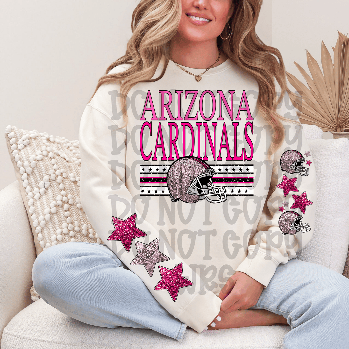 Pink sequin Football Design CHOOSE YOUR TEAM DTF TRANSFER (MMD)