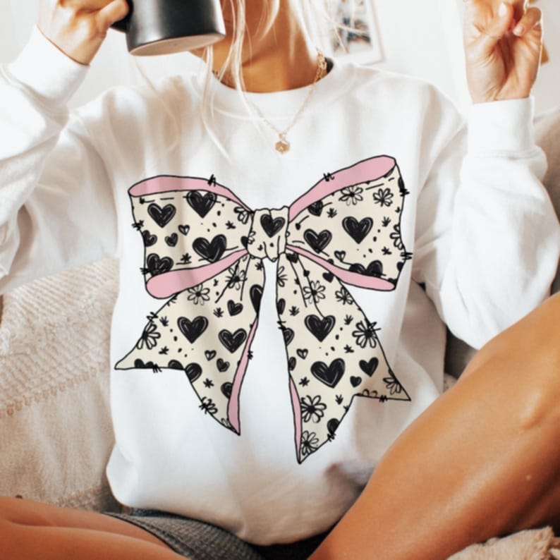 Bow of hearts- DTF TRANSFER (ULF)