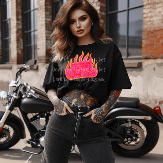 Pink flame HD - DTF TRANSFER (Moto Madness Collab)