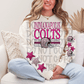 Pink sequin Football Design CHOOSE YOUR TEAM DTF TRANSFER (MMD)