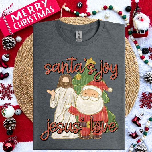 Santa’s joy Jesus love- DTF TRANSFER (MG Xmas fundraiser)