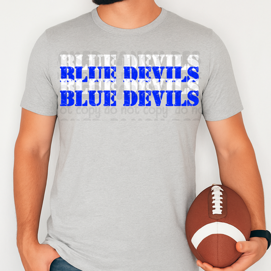 Blue Devils army stencil - DTF TRANSFER (WFD Oct25)