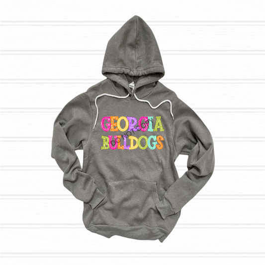 G Bulldogs preppy typography - DTF TRANSFER (DKDBK)