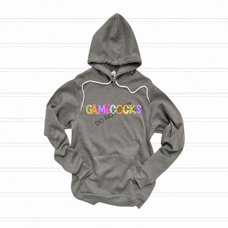 Gamecocks preppy typography - DTF TRANSFER (DKDBK)