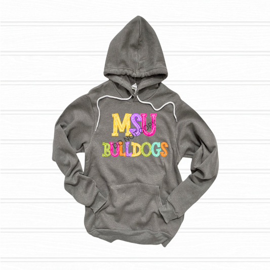MSU Bulldogs preppy typography - DTF TRANSFER (DKDBK)
