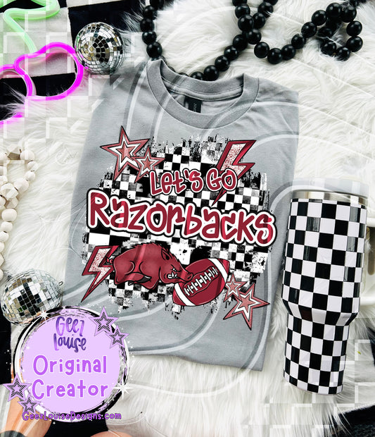 Let's go yellow Razorbacks - DTF TRANSFER (GL925)