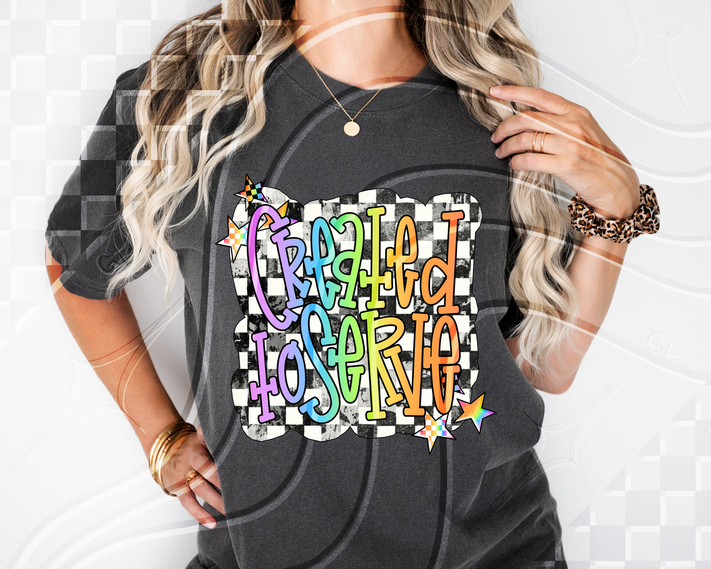Created to serve - DTF TRANSFER (GLD)