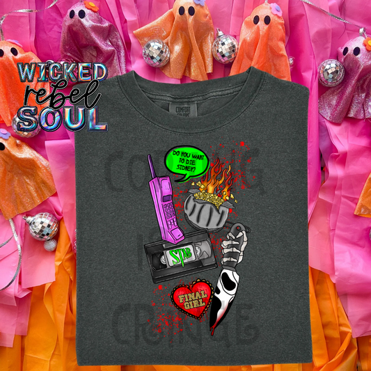 Final Girl skinny - DTF TRANSFER ; 90s throwback Collab NDC/MMDD