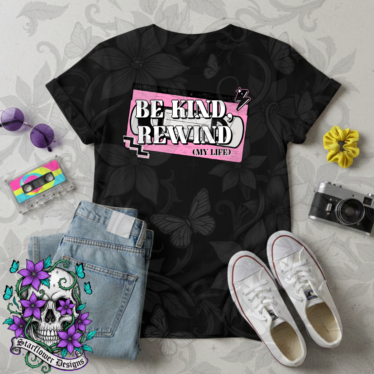 Be Kind, Rewind PINK-DTF TRANSFER (Raisedon90s)