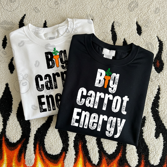 BIG CARROT ENERGY (BLACK CARROT)-DTF TRANSFER (PEEPSHOW)
