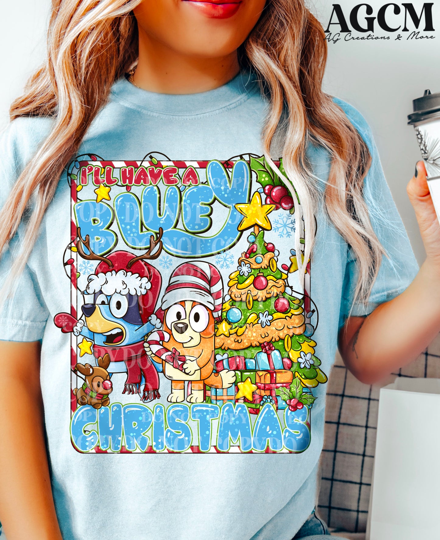 Blue Christmas - DTF TRANSFER (Holiday Kickoff Collab)