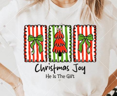 Christmas Joy he is the gift - DTF TRANSFER (CFD)