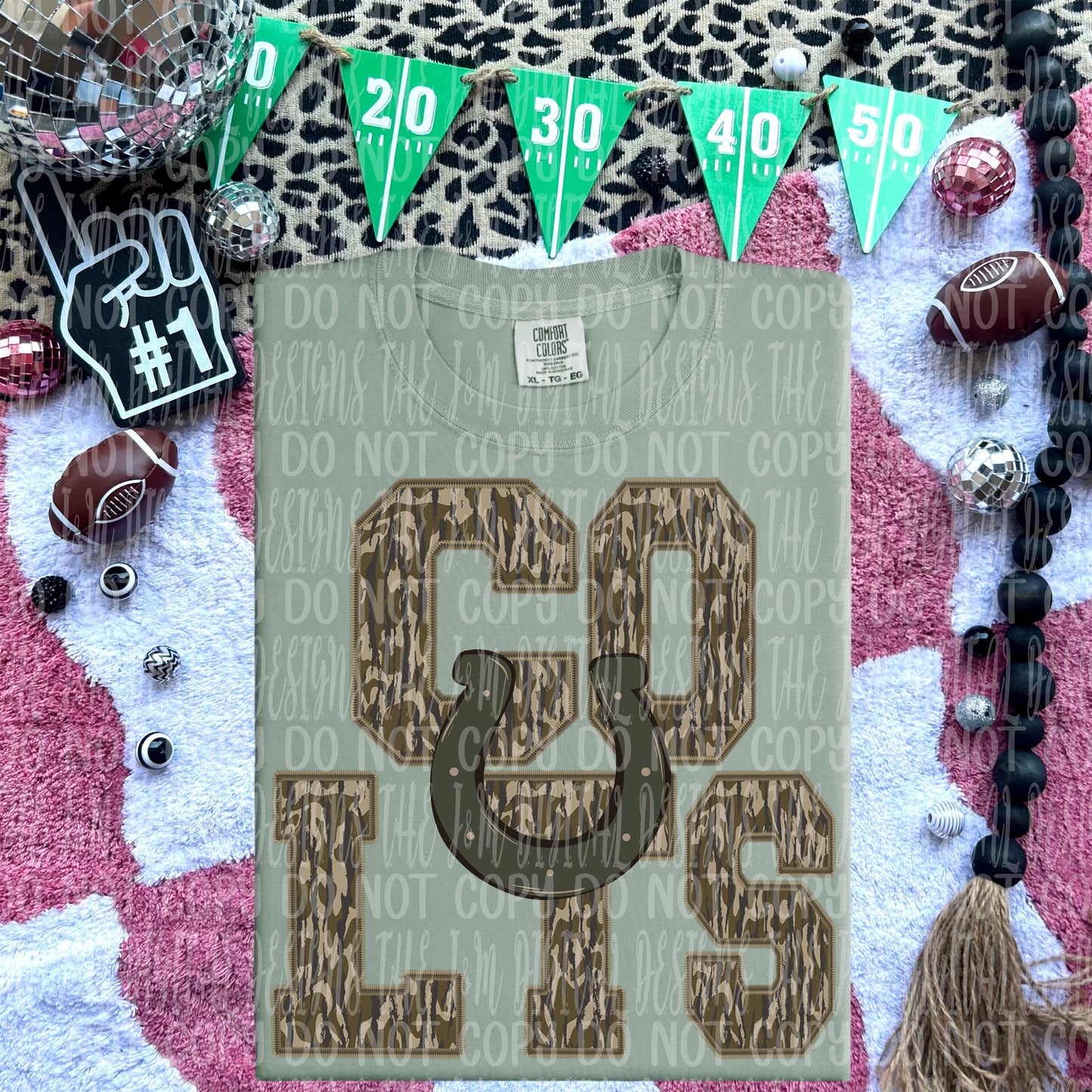 Colts - mascot camo - DTF TRANSFER (JMD)