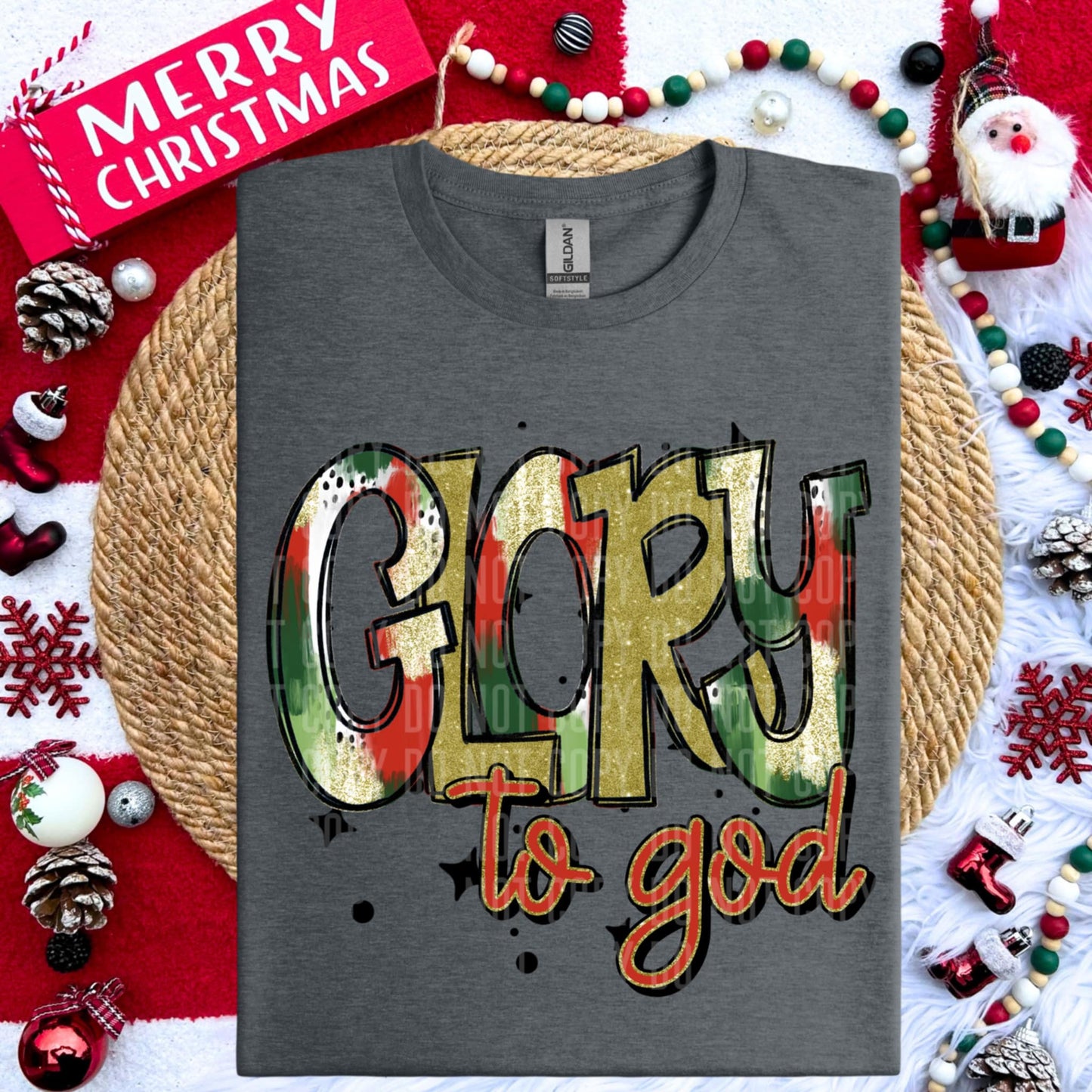 Glory to god- DTF TRANSFER (MG Xmas fundraiser)