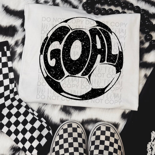 GOAL soccer black - DTF TRANSFER (SSDa)