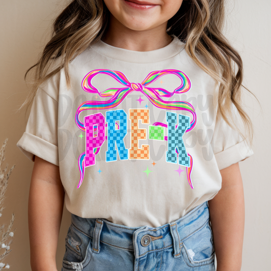 PreK girly bow coquette- DTF TRANSFER