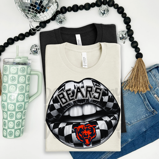 Bears ; Checkered Lip - DTF TRANSFER (T4KD)