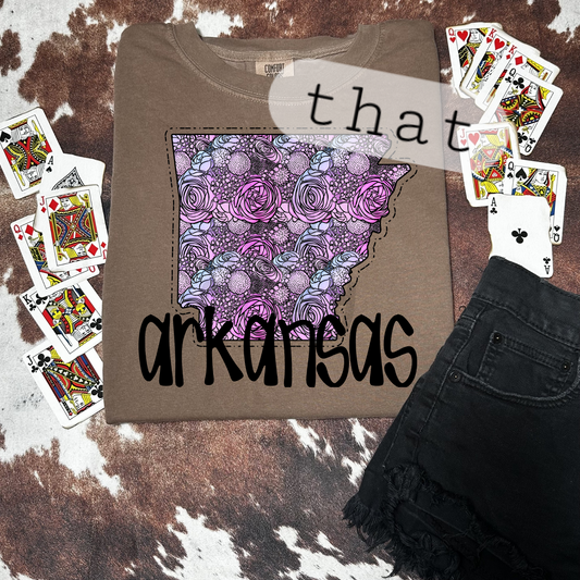 Arkansas floral state - DTF TRANSFER (PVC)