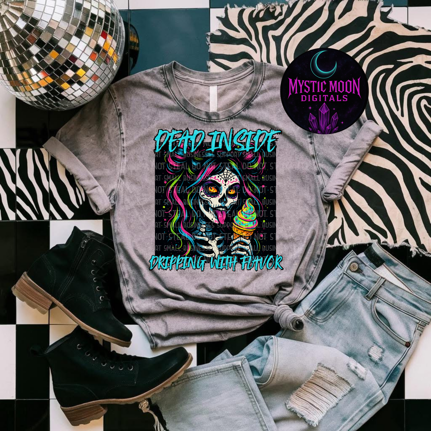 Dead Inside - DTF TRANSFER (Spooky Summer Collab)