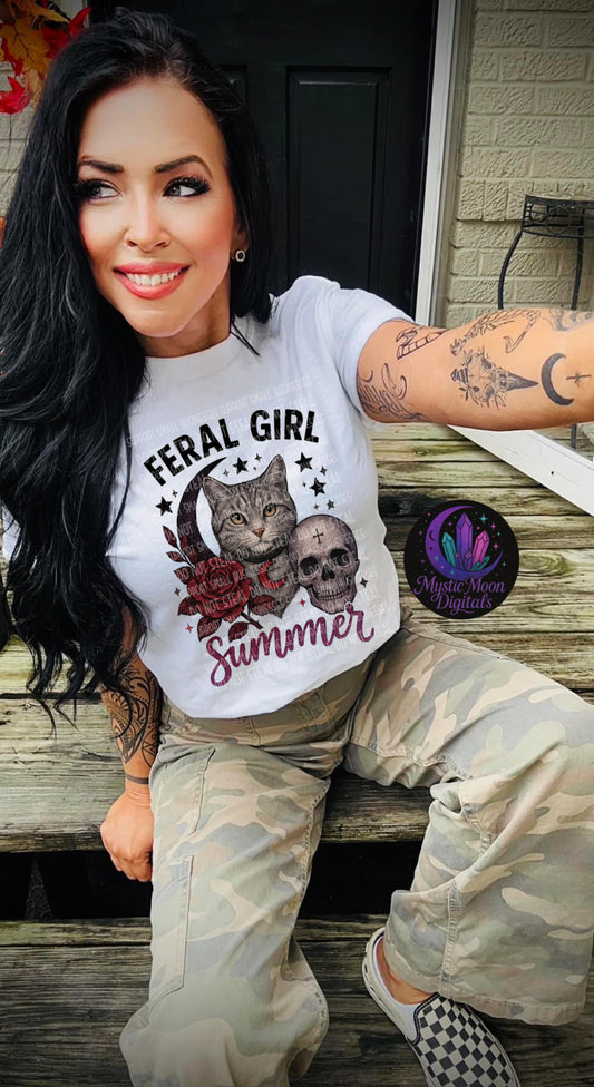 Feral Girl Summer - DTF TRANSFER (Spooky Summer Collab)